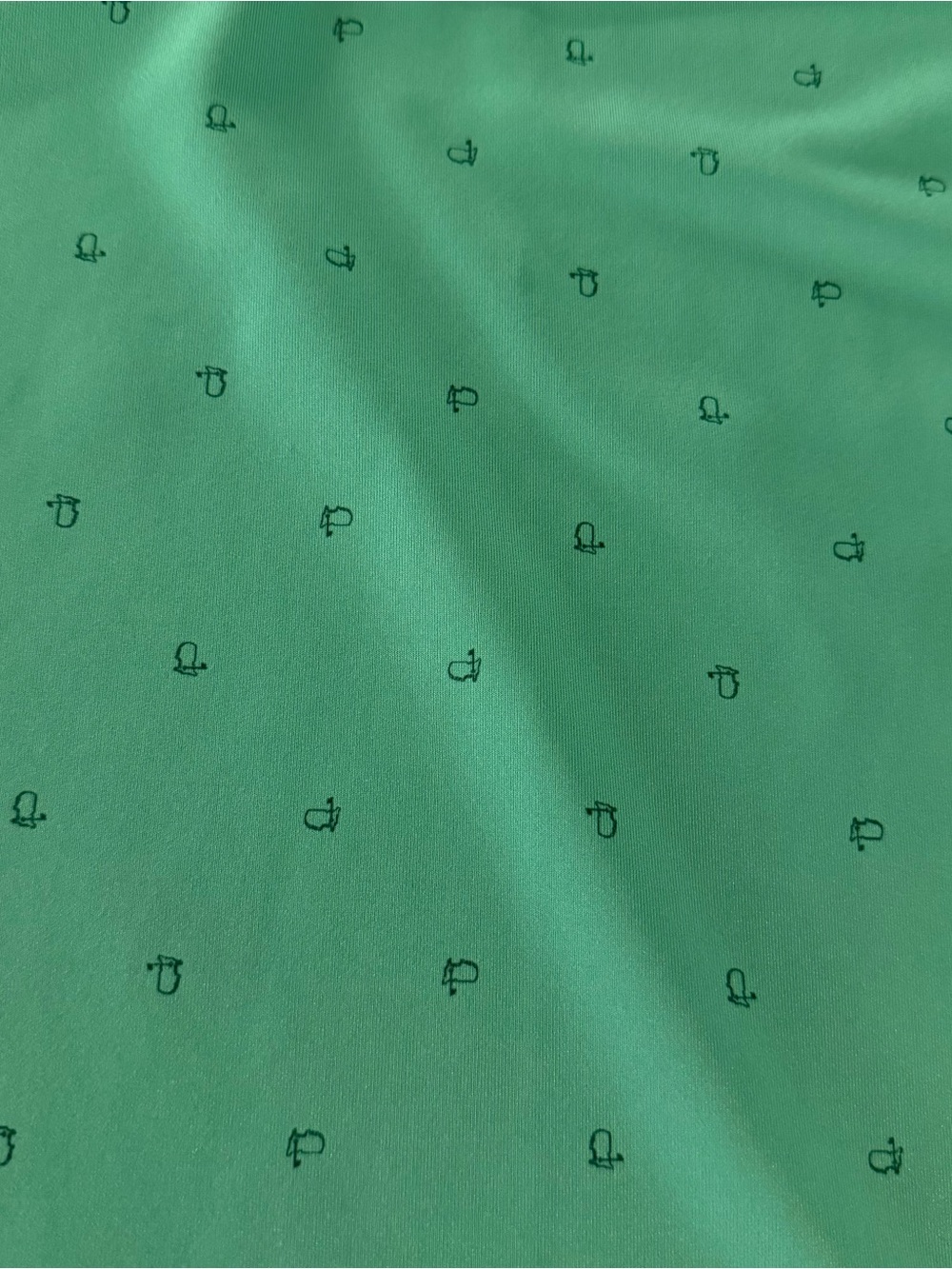 Masters Tech Men's L Green Performance Golf Polo Shirt AOP Masters Logo Print - Picture 5 of 7